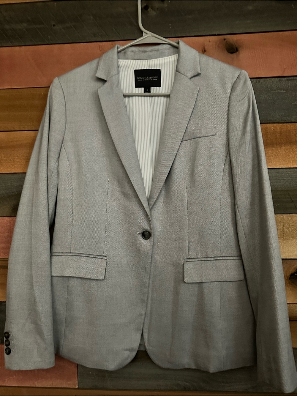 Banana Republic Long and Lean One Button Blazer